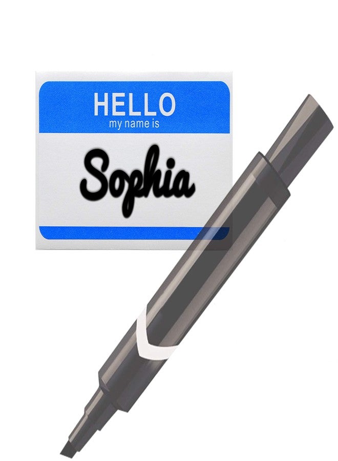 Emraw Hello My Name is Stickers Identification Badges Name Badge Label - Peel and Stick for School, Home & Office – 50 Stickers - Image 2