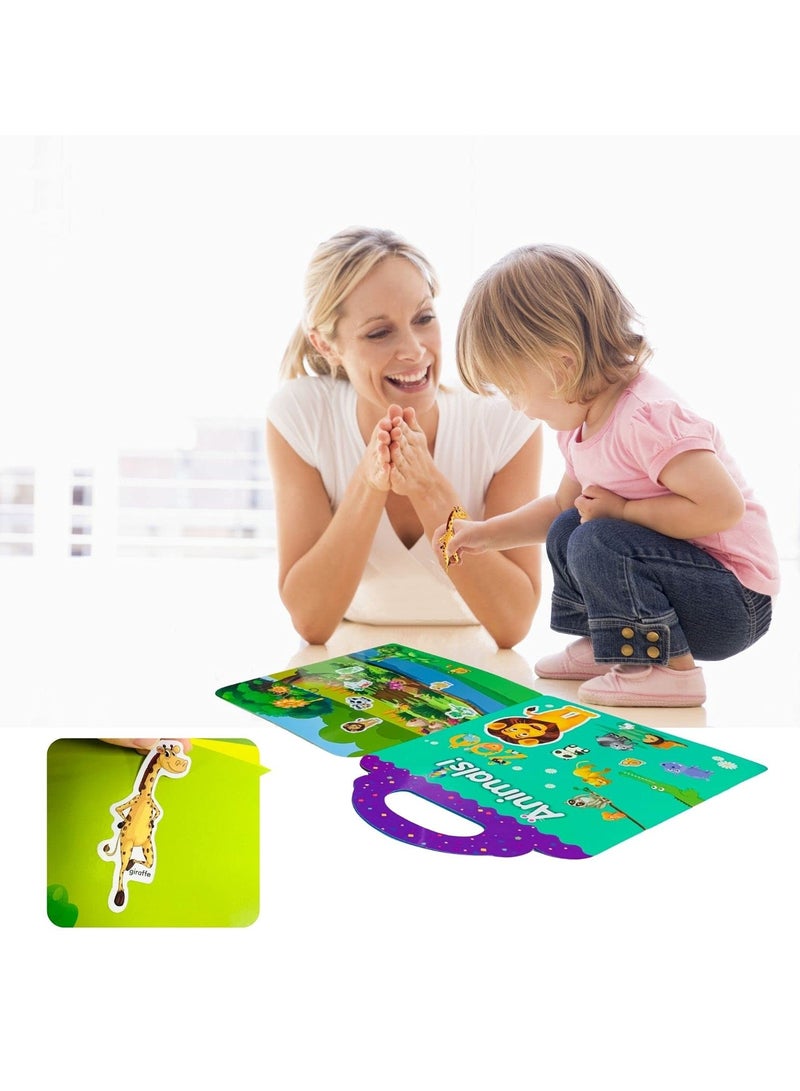 general Reusable Activity Sticker Learning Toys for Kids, Early Education Book Puzzle (Animals) - Image 3