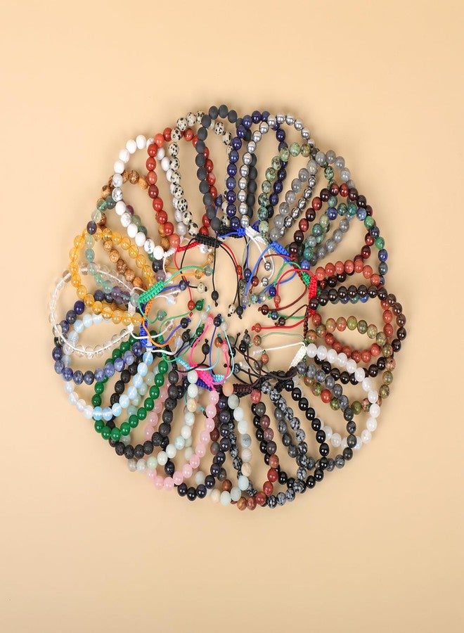 AD Beads Natural 8mm Gemstone Bracelets Healing Power Crystal Macrame Adjustable 7-9 Inch (Smoky Quartz) - Image 5