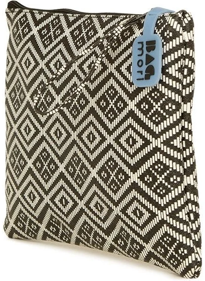 Bagmori White Patterned Portfolio Bag with Handle