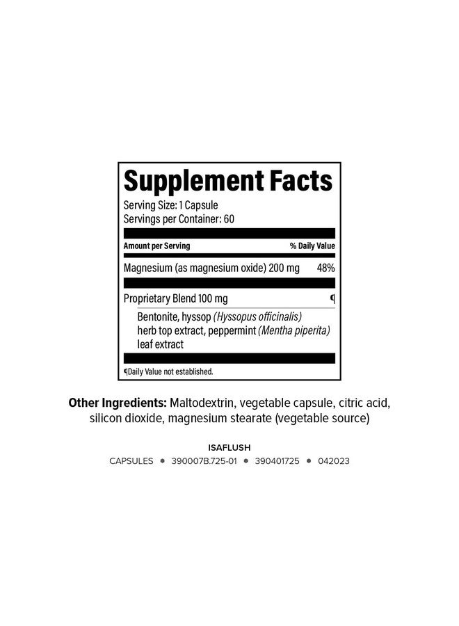 أيساجينيكس Isagenix IsaFlush - دعم هضمي لطيف مع معادن متوازنة تشجع على الانتظام - بدون ملينات قاسية - 60 كبسولة - Image 2