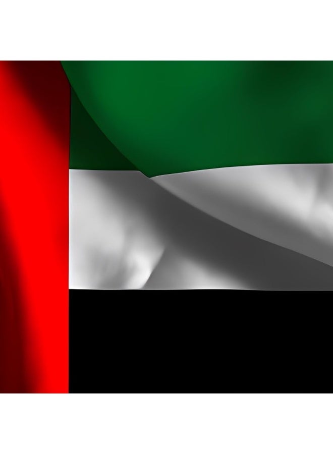 ARS UAE Flag - Heavy-Duty 210D Satin, Single -Sided UAE Emirati Flag for Outdoor/Indoor, Fade Resistant, Flag Day, And Home-Polyester-Size Available - Image 3