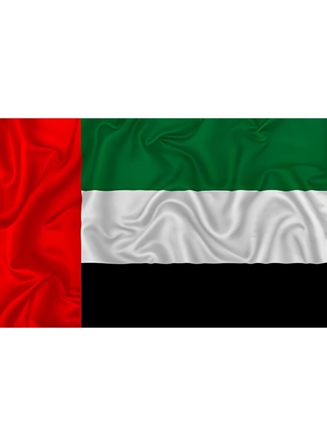 ARS UAE Flag - Heavy-Duty 210D Satin, Single -Sided UAE Emirati Flag for Outdoor/Indoor, Fade Resistant, Flag Day, And Home-Polyester-Size Available - Image 2