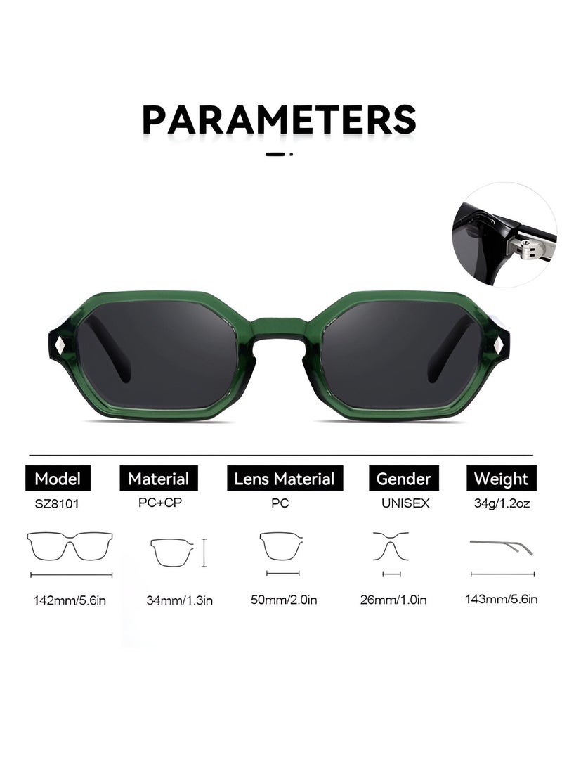 ريتي نظارة شمسية رجالي ونسائي بتصميم عصري وعدسات مستقطبة مع حماية من الأشعة فوق البنفسجية | نظارات موضة أنيقة للقيادة والسفر والرحلات والشاطئ والأنشطة الخارجية | خفيفة الوزن ومريحة - Image 4