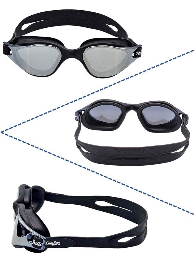 Energize Premium Swimming Goggles with Silicone Cap, Nose Plugs & Ear Plugs for Men, Women & Teenagers, - Clear Vision, 180° Panoramic View, Polarized, Anti-Fog, UV Protection, Leak-Proof Eyewear - Image 5