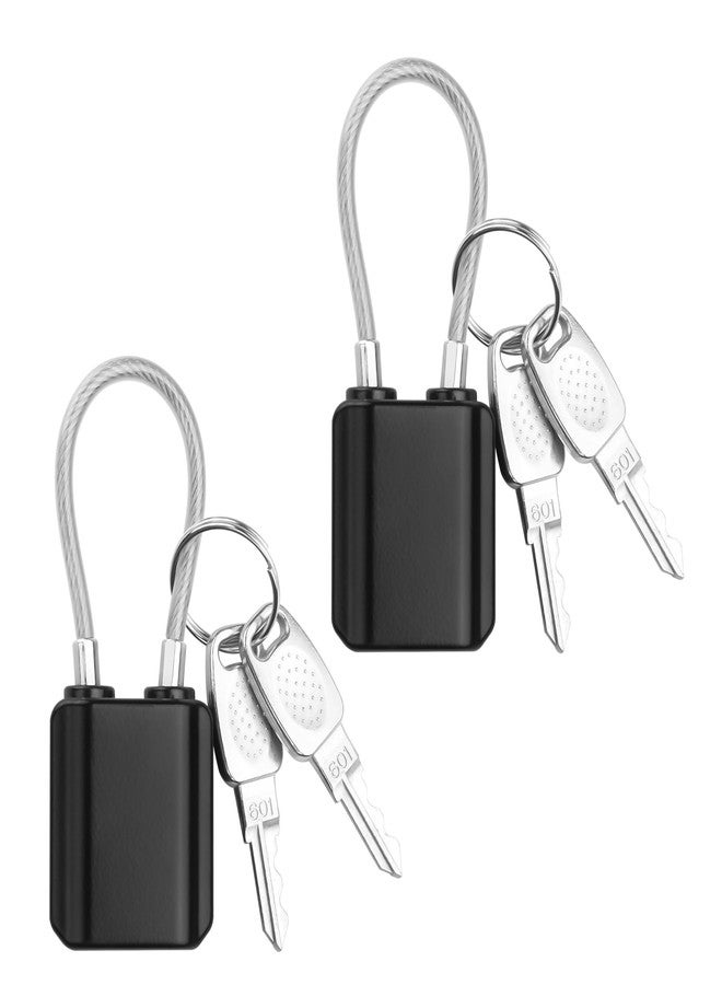 YAODHAOD Luggage Locks with Keys, Mini Size Cable Locks with Keys for Travel Suitcase Locks Padlock Apply to Locker Lock, Suitcase, Carry On, Backpack, Laptop Bag (2PCS) - Image 1