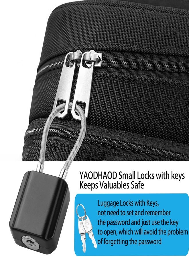 YAODHAOD Luggage Locks with Keys, Mini Size Cable Locks with Keys for Travel Suitcase Locks Padlock Apply to Locker Lock, Suitcase, Carry On, Backpack, Laptop Bag (2PCS) - Image 4