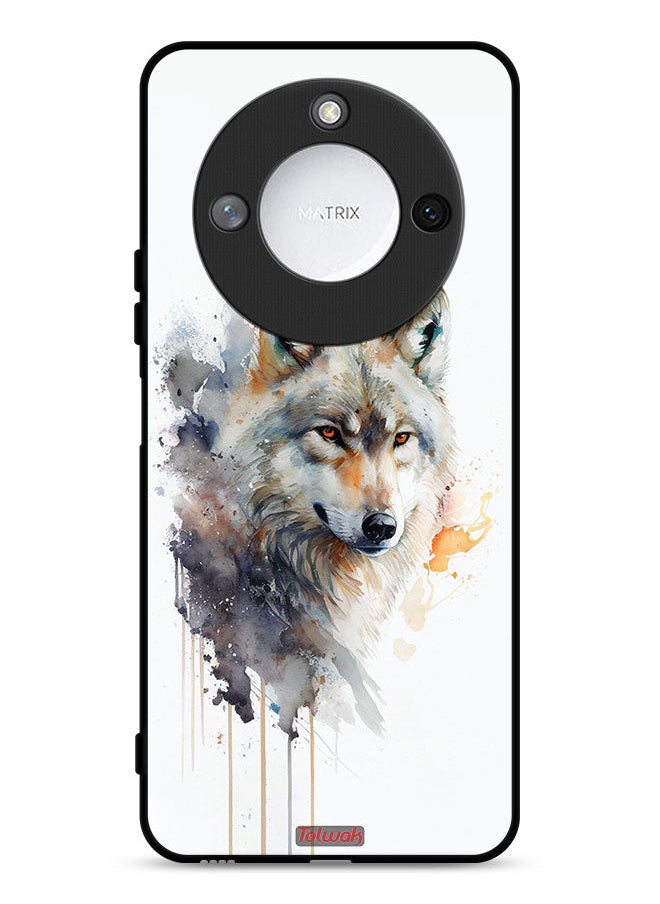 Tolwak Honor X9c Smart 5G Protective Case Cover Wolf Abstract Art  - Image 1