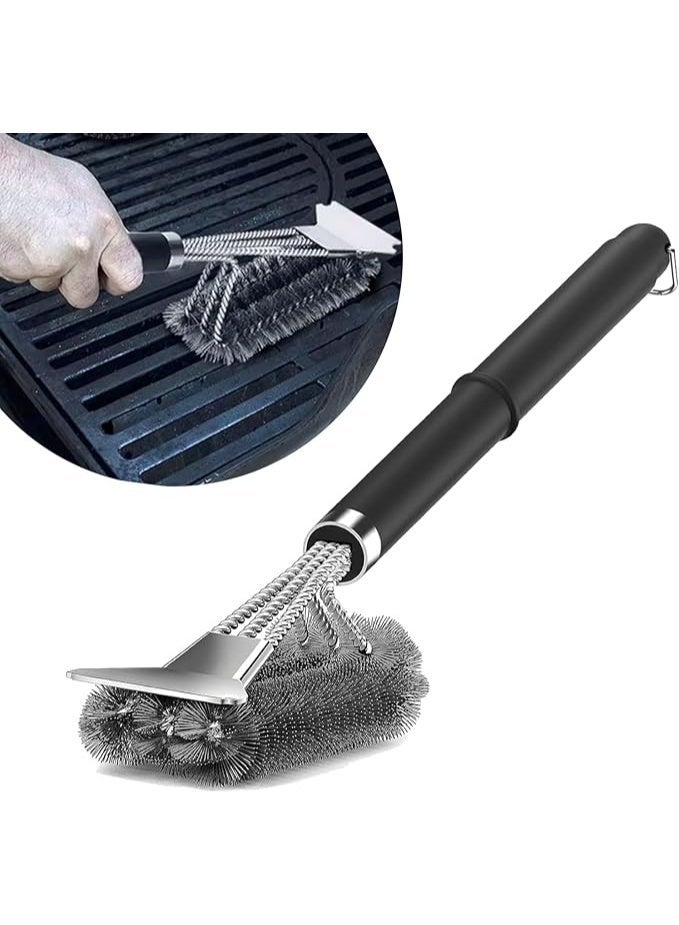 Hexar®Barbecue Grill Cleaning Brush Combination of Brush with Scraper,Metal Surface Cleaning,Polishing,Deburning,Non metalic Surface Peeling Residue Etc - Image 1