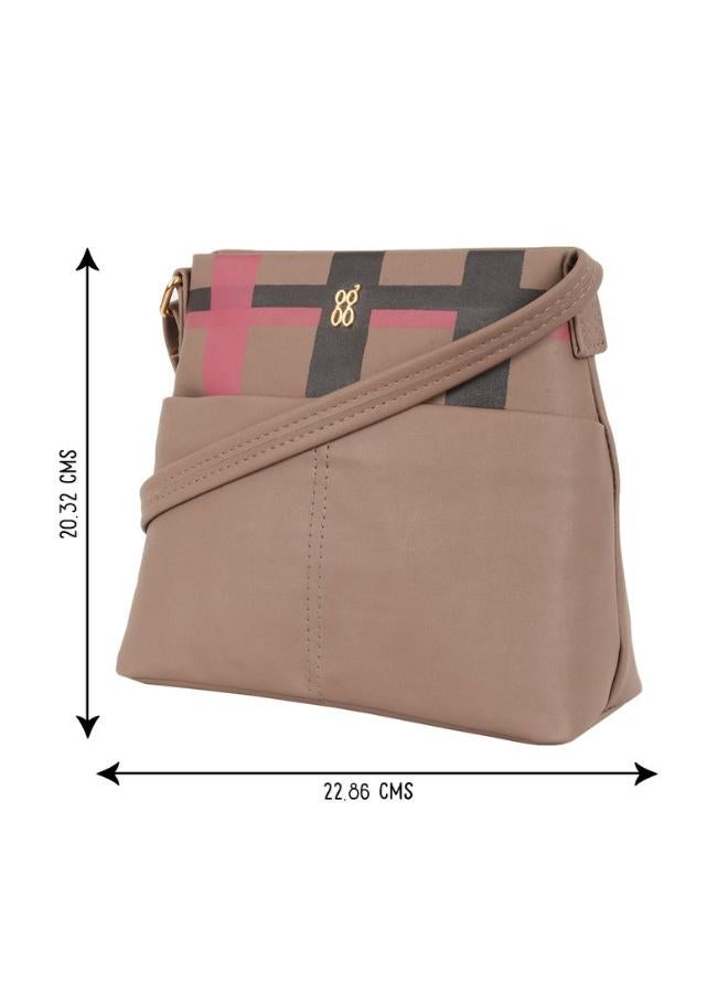 Baggit Women Beige Sling Bag Small Size | Ladies Stylish Casual Cross Body Purse Handbag - Image 3