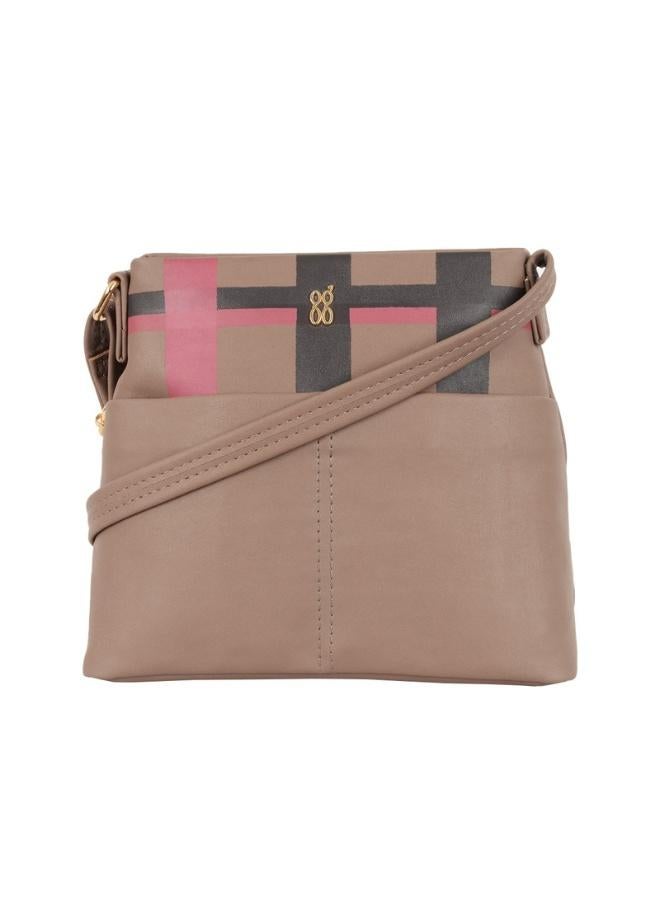 Baggit Women Beige Sling Bag Small Size | Ladies Stylish Casual Cross Body Purse Handbag - Image 1