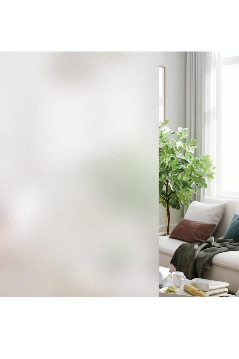 Hihonor Window Privacy Film Frosted Glass Static - Cling - Non-Adhesive Opaque Vinyl Roll - Anti-UV Sticker Heat Control Sun Blocking Does not Affect Natural Light Enter (White Scrub, 90 * 200cm) - Image 1