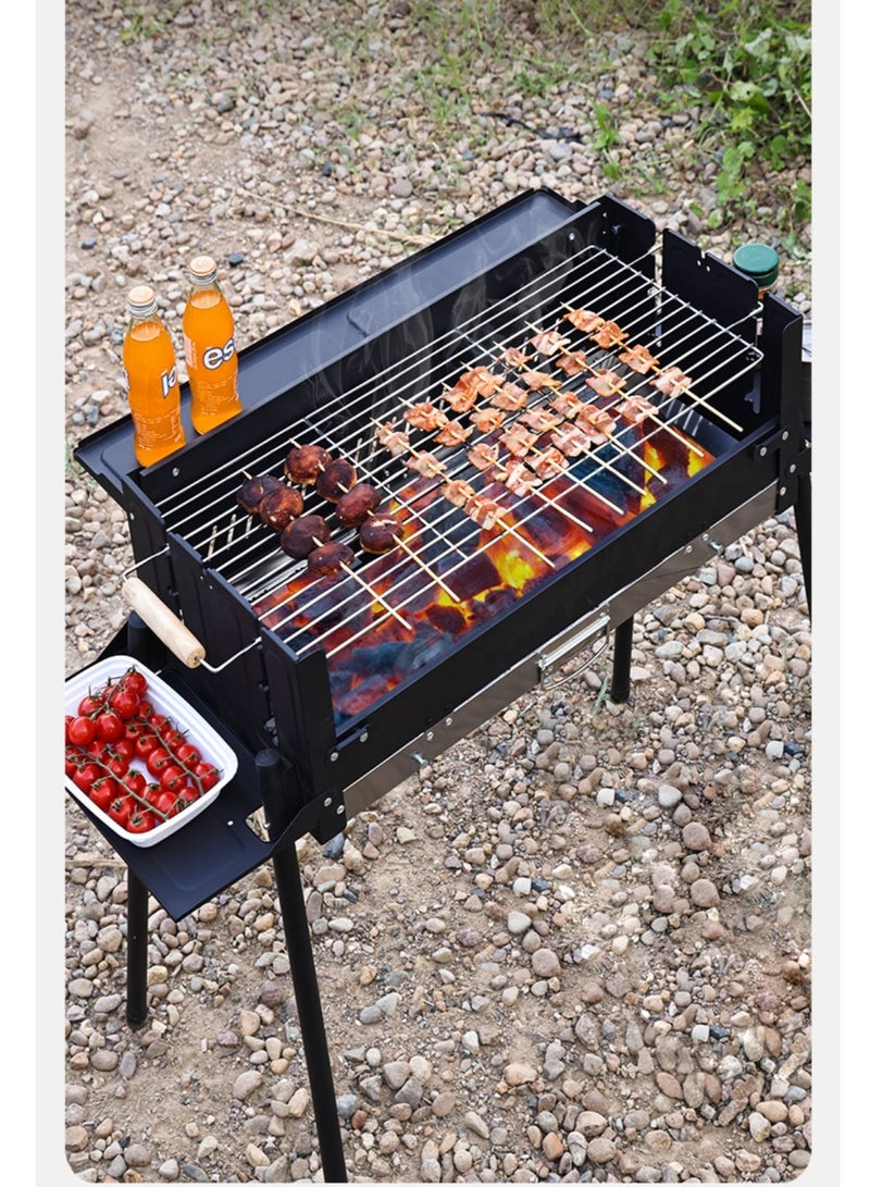 PENG GENERAL Portable Folding Charcoal BBQ Grill, Outdoor Camping Barbecue with Dual Cooking Grates - Image 3