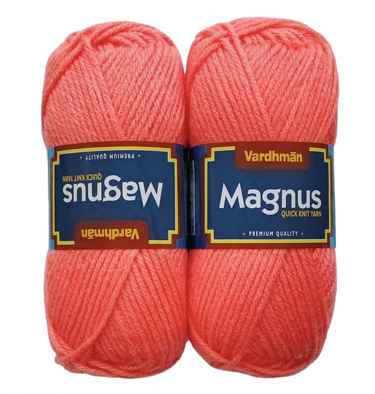 KYSS Vardhman Magnus Wool 300 gm Thick Yarn 1 Ball 100 gram Each Best Used with Knitting Needles Crochet Needles Wool Yarn for Knitting Dyed Shade no18 - Image 1
