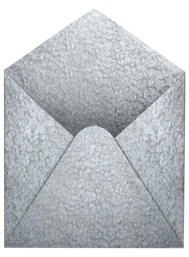 Everydecor Galvanized Metal Envelope for Wall Hanging - Mail Holder Decor Piece for Indoor and Outdoor Use - Pocket for Storage Regular Mail Postcards Letters Bills - Rustic Style Metal Wall Art - Image 1