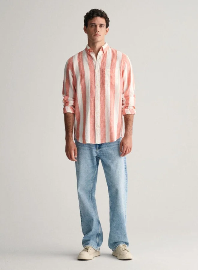 GANT Gant Regular Fit Bold Striped Linen Shirt