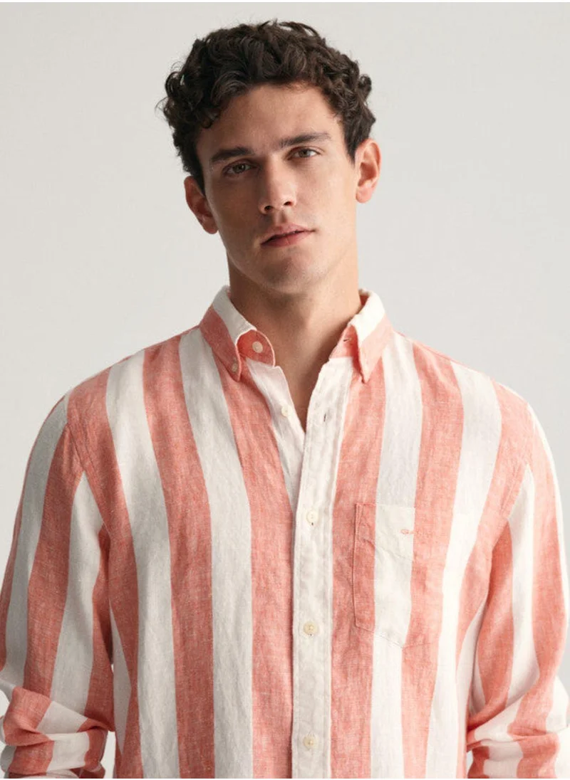 GANT Gant Regular Fit Bold Striped Linen Shirt