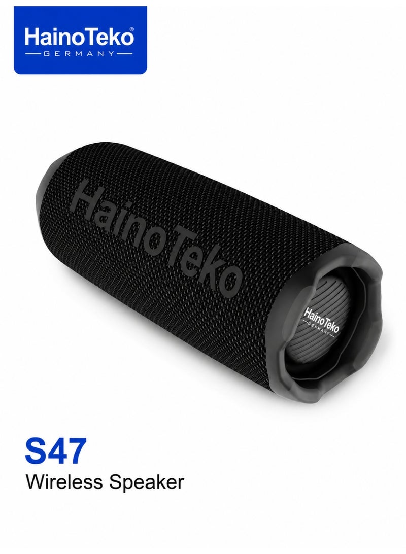 HainoTeko Germany Haino Teko Germany S47 Portable Wireless Bluetooth Speaker - 10W Deep Bass Stereo Sound, TWS Pairing, USB & TF Card Support, Rechargeable Portable Speaker - Image 1