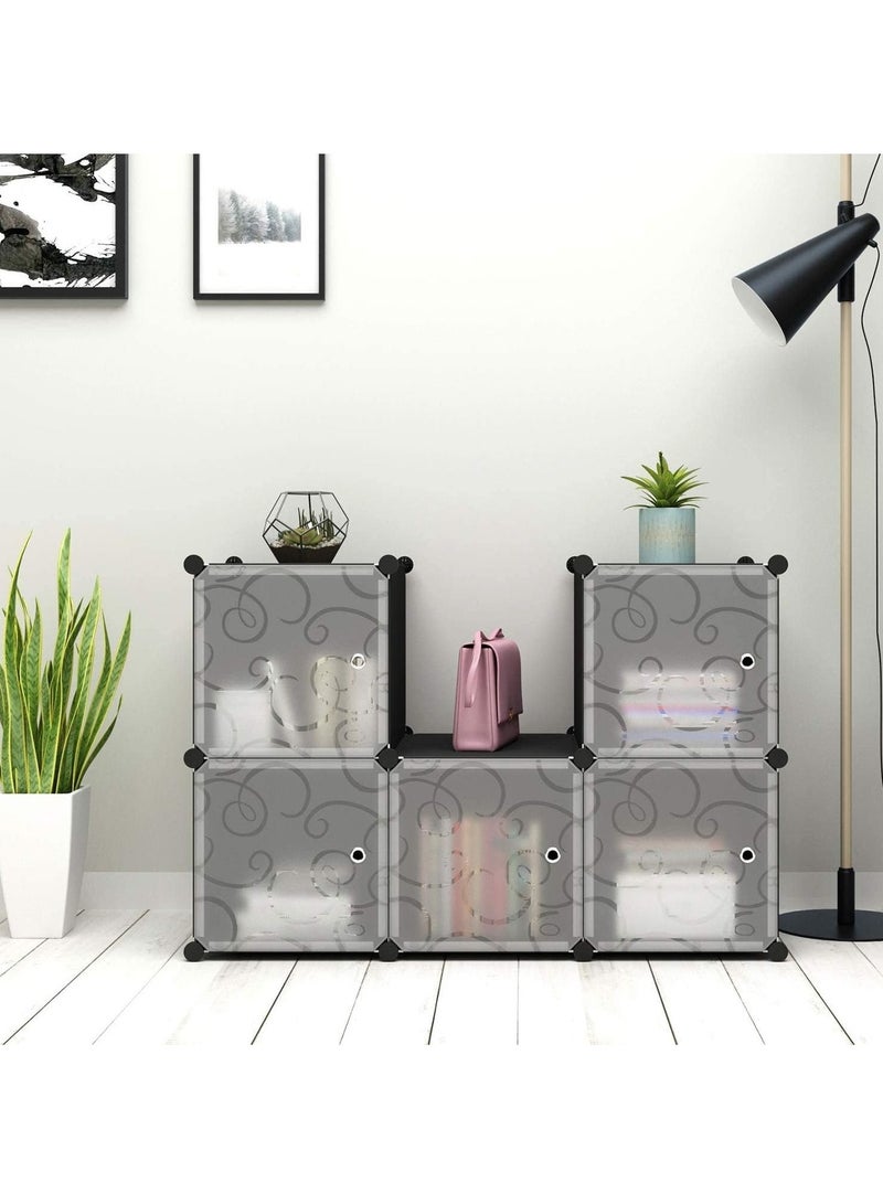 DubaiGallery 6 Cubes Diy Shoes Wardrobe Storage Shoe Rack Shoe Tower Storage Cabinet Shoe Organizer Storage Organizer Modular Shoe Cabinet  - Image 4