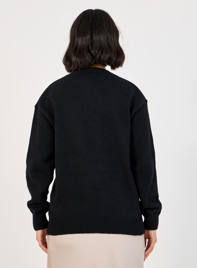 Styli Regular Fit Regular Length Embroidered Sweater  - Image 4