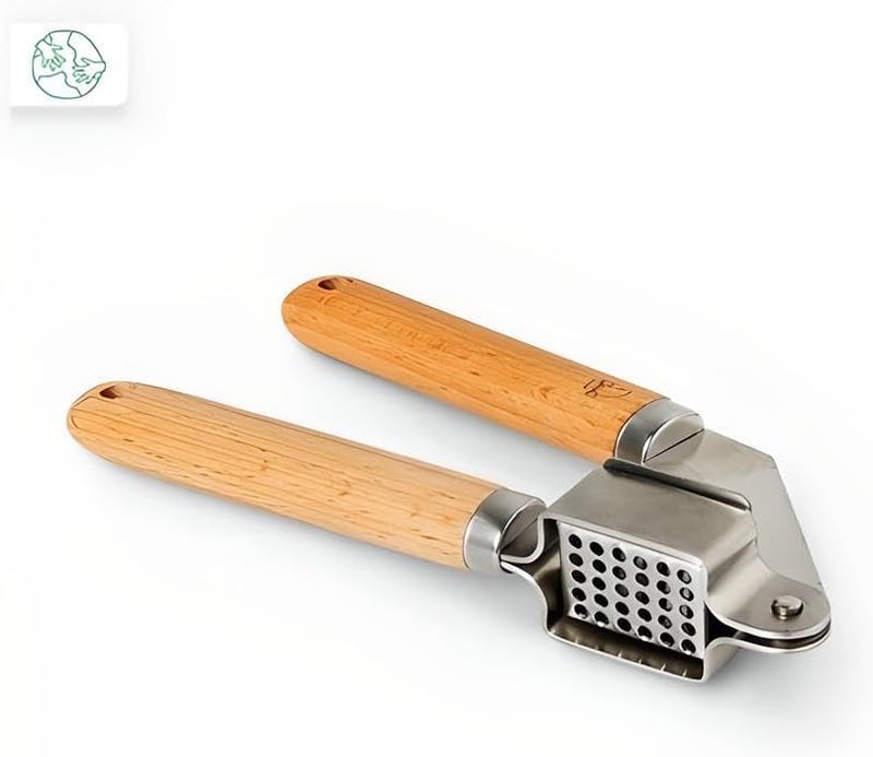 FITTO Stainless Steel Garlic Press – Ergonomic Kitchen Essential for Crushing Garlic and Shallots, Removable Basket for Easy Cleaning, and Durable Construction - Image 3