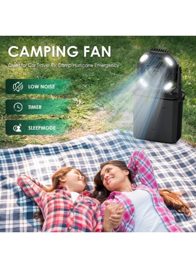 CRONY F913 Rechargeable Spray Bucket Fan - 20000mAh Battery Portable Mist Fan with RGB Lights, 3-Speed Adjustment, USB Output for Outdoor Camping, Travel, Emergency, and Home Use - Image 3