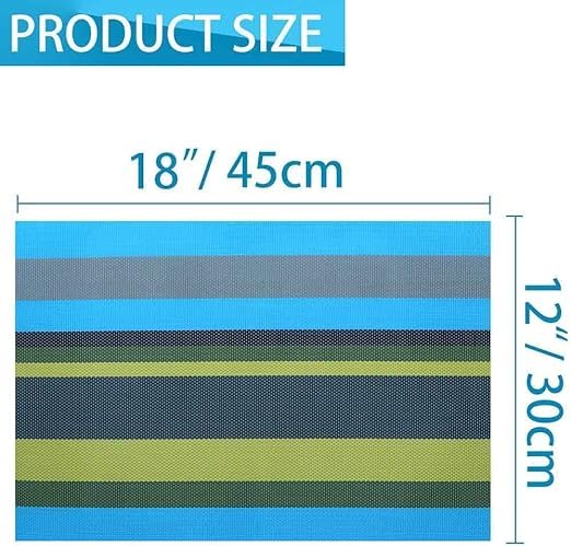 DANSR DANSR Table Placemats Heat Resistant Place Mats for Kitchen Table Non Slip Plastic Placemats Anti Oil Placemat Dining Tables Mats Bar Mat Waterproof Easy to Clean Multi Set of 6  - Image 3