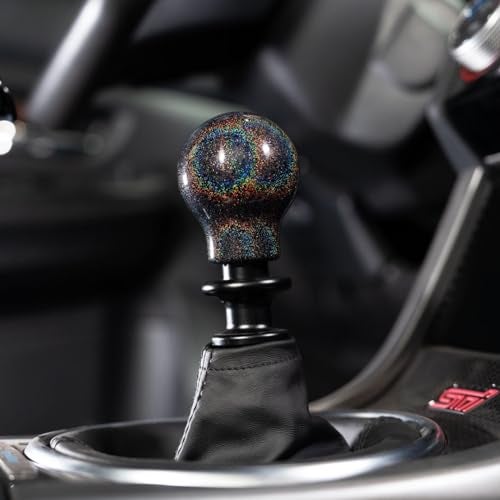 Billetworkz Weighted Shift Knob (500g) for Subaru 6 Speed WRX: 2015-25 / STI: 2004-21, Rainbow Sparkle - Image 4