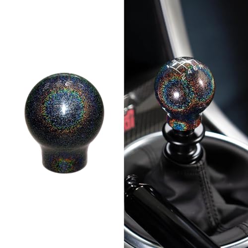 Billetworkz Weighted Shift Knob (500g) for Subaru 6 Speed WRX: 2015-25 / STI: 2004-21, Rainbow Sparkle - Image 1
