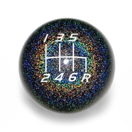 Billetworkz Weighted Shift Knob (500g) for Subaru 6 Speed WRX: 2015-25 / STI: 2004-21, Rainbow Sparkle - Image 2