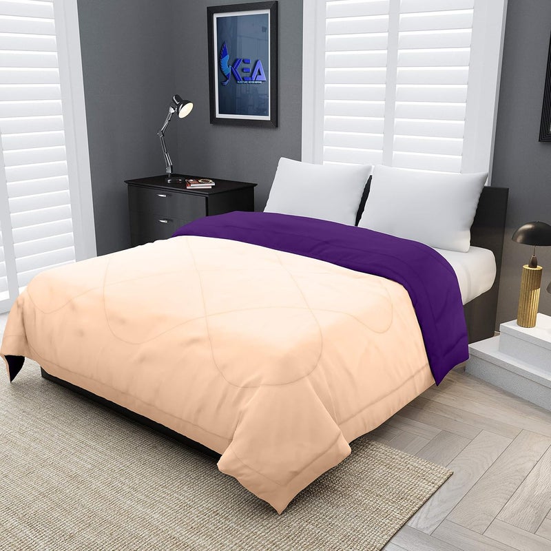 KEA Reversible Single Bed Microfiber ComforterDuvet for SummersAc AC Comforters Fabric Micro Cotton 300 GSM - Image 1
