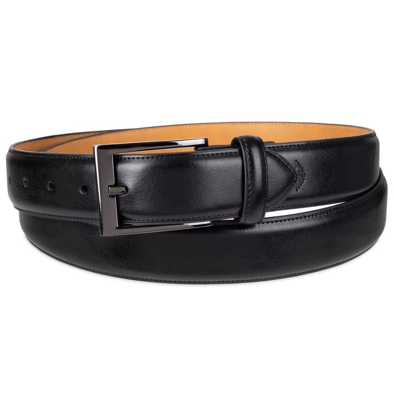 Dockers Men's 1 3/8 in. Feather-Edge Belt with Two-Row Stitching, Deep Black, 38 - Image 2