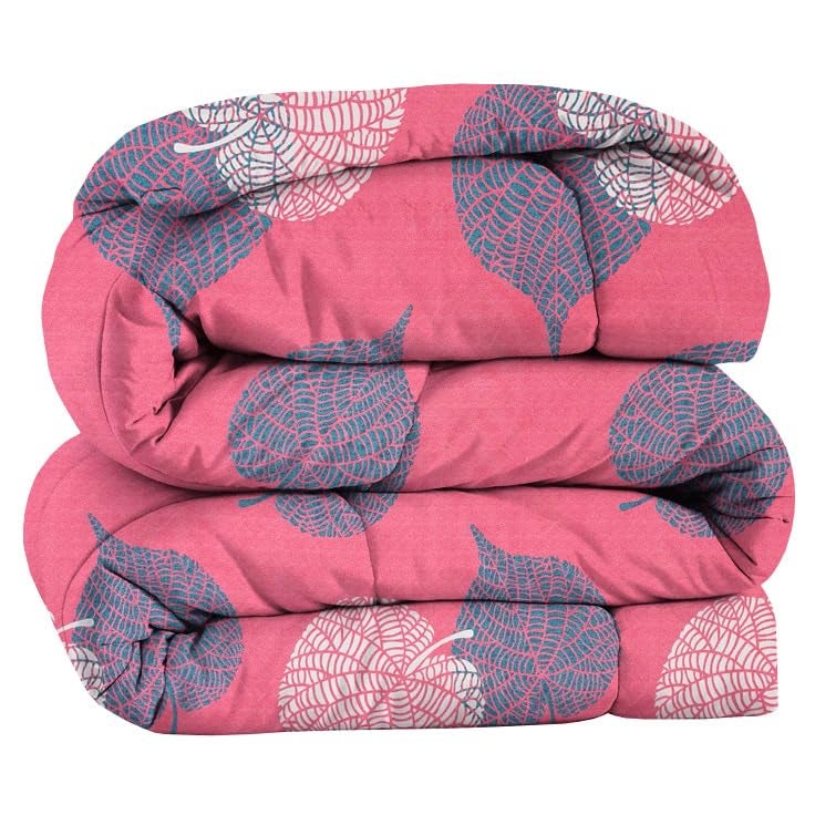 VAS COLLECTIONS 220 GSM Microfiber Reversible AC Comforter |Quit | Blanket | Duvets for Single Bed 180Tc (60x90 Inches, Pink, Blue and White) - Image 5