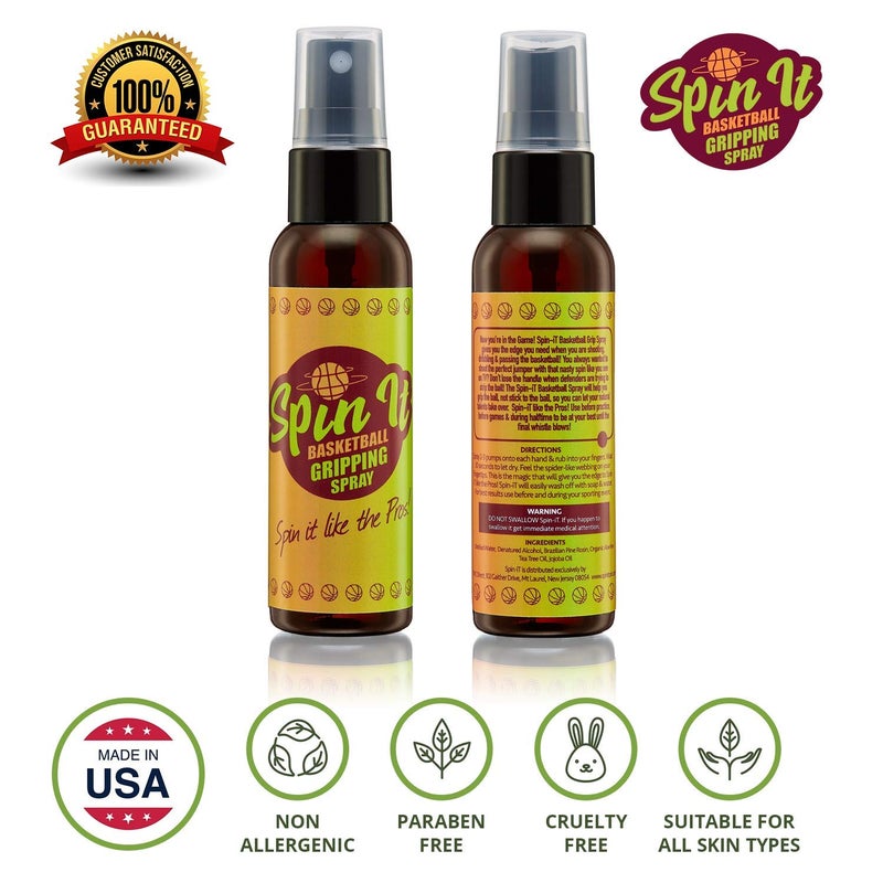 SPIN IT GRIPPING SOLUTION Spin-iT Basketball Hand Grip Spray - Use with Your Basketball Dribble Trainer - Basketball Grip Powder Replacement - Part of Your Basketball Accessories, Basketball Gear, Basketball Training 2 oz - Image 2