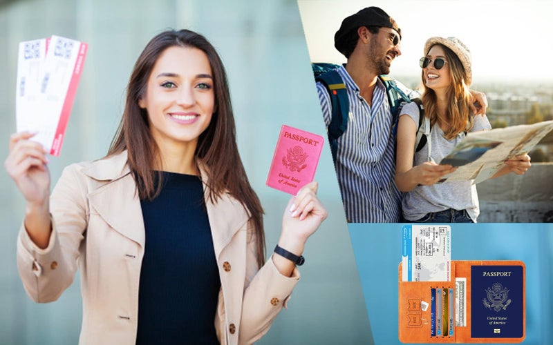 PASCACOO Passport Holder Cover Wallet Travel Essentials RFID Blocking Leather Card Case International Must Haves Travel Accessories for Women Men(101#Blue) - Image 4