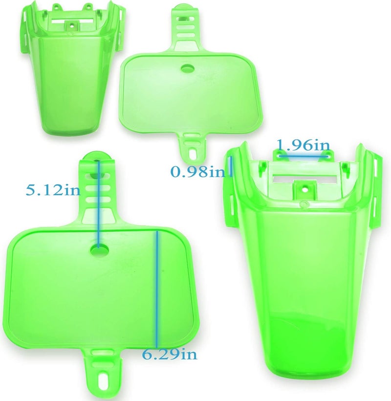 necaces Plastic Fender Fairing Kit Set,Plastic Body Fender Kit for XR50 CRF50 Chinese Mini Dirt Bikes(Green) - Image 4