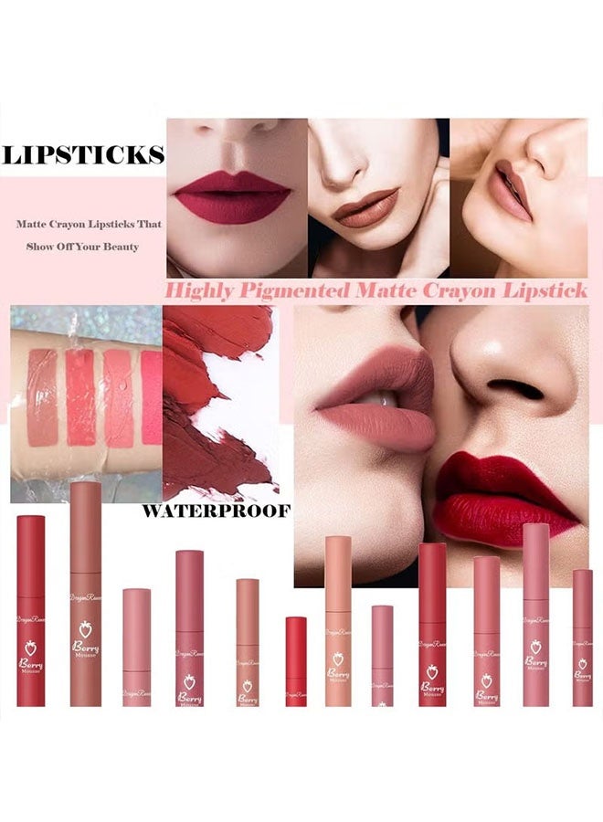 Dragon Ranee 3 Pieces Nude Matte Lipstick Set, Waterproof Lip Gloss for Women, Velvet Smooth and Moisturizing Long Lasting Lip Crayon, Natural Nude Lip Stain Makeup - Image 4