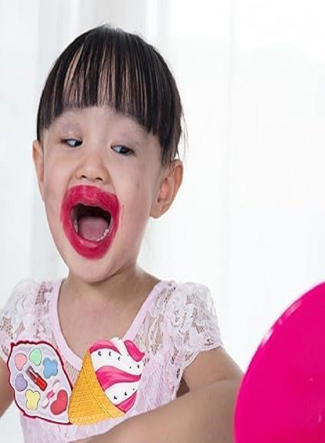 Girls Makeup Set | Safe Ice Cream Shaped Little Girl Makeup Set | Cosmetics Set for Kids Toddler Girl Toys - Image 3