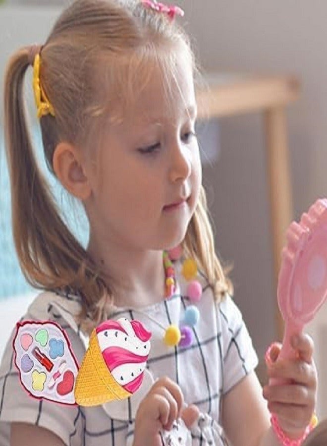 Girls Makeup Set | Safe Ice Cream Shaped Little Girl Makeup Set | Cosmetics Set for Kids Toddler Girl Toys - Image 4