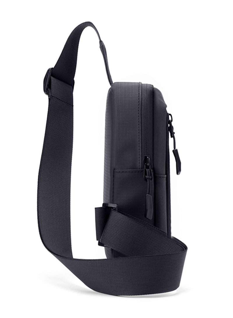 Hike Unisex Cross Body Chest Bag Synthetic Water-Resistant Scratch Resistant Small Shoulder Sling Bag for Business Travel Outdoor Shopping, HK9004-BLUE - Image 4