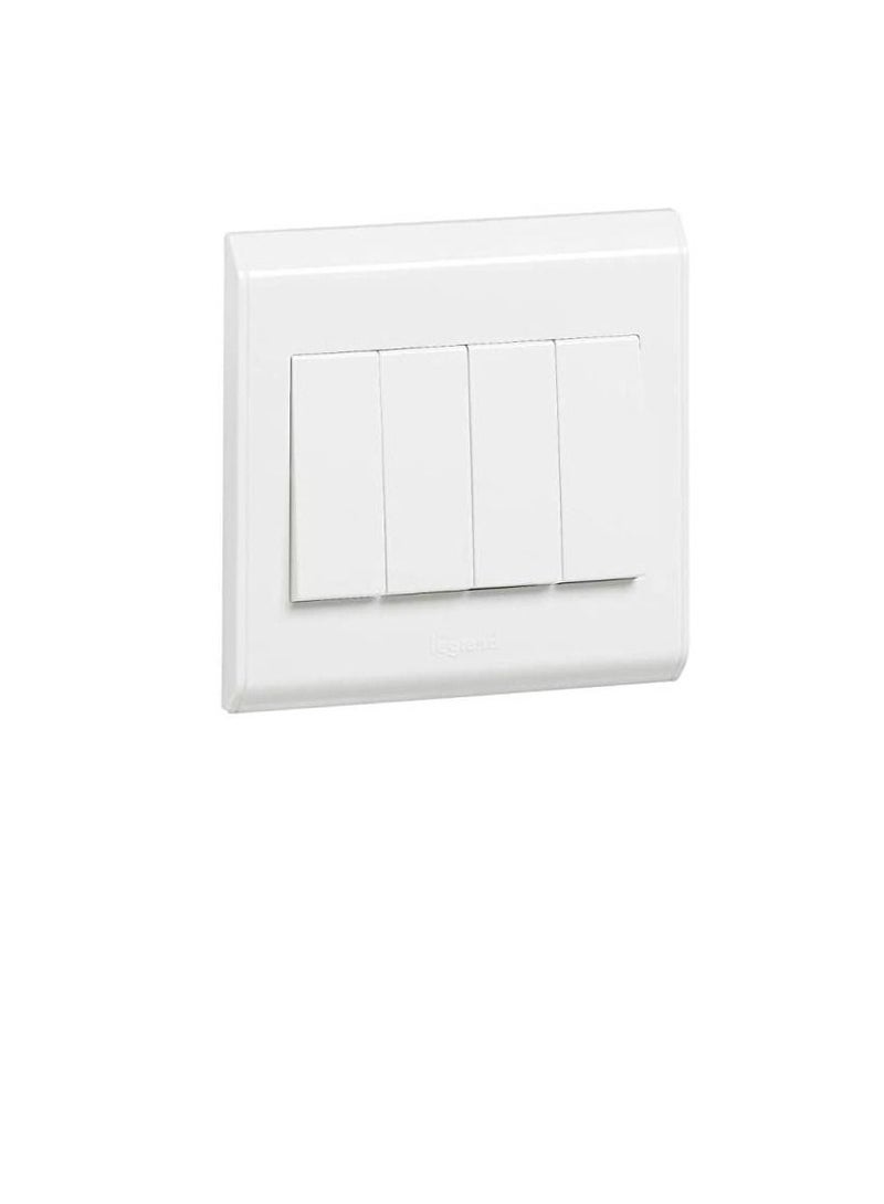 ليجراند بيلانكو مفتاح بقطب واحد - 4 عصابات - اتجاهين - 10 أمبير 250 فولت - 617007 - Image 3