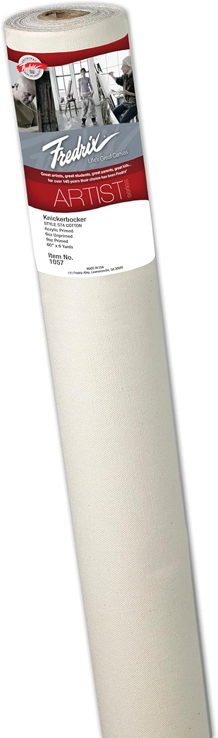 Fredrix T1057 60 x 6yd Acrylic Primed Cotton Canvas Roll 574 Knickerbocker