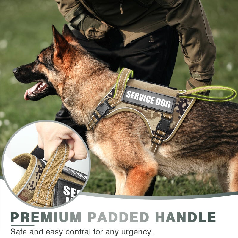 WINSEE Tactical Dog Harness, No Pull Dog Harness for Medium Large Dogs with Handle & Molle, Military Service Dog Vest Harness in Training Pet Harness for Small Dogs - Image 3