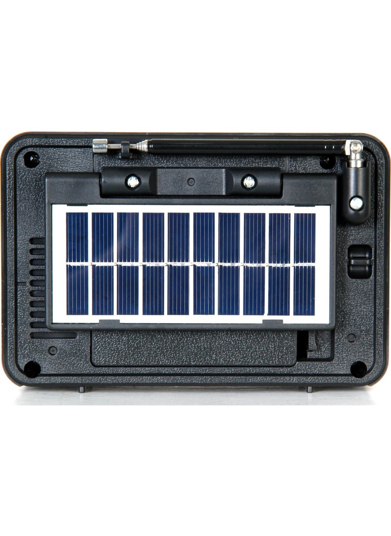 Newnet - RT-651 Both Solar and Rechargeable Nostalgic FM Radio - Bluetooth Speaker - Replaceable Battery Feature - Solar Powered Radio - Image 1