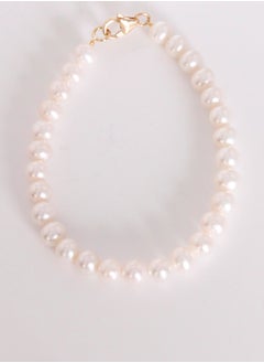Bracelet 1L 19Cm, Freshwater Pearls, A Quality, White Color, 5.5-5.0MM, 18KY