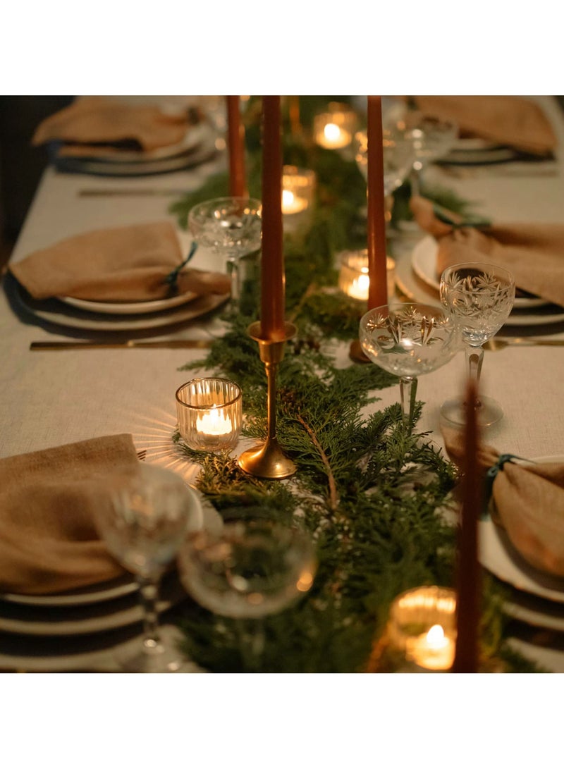 Zikra Clear Tealight Candle Holder Set of 12, Clear Glass Tealight Candle Holders for Wedding Party, Tea Light Candles Holder Bulk for  Centerpiece  Party  2 X1.4, Clear - Image 4