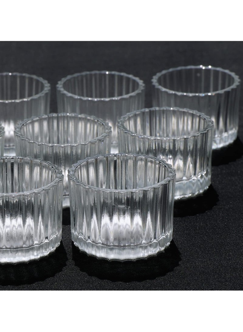 Zikra Clear Tealight Candle Holder Set of 12, Clear Glass Tealight Candle Holders for Wedding Party, Tea Light Candles Holder Bulk for  Centerpiece  Party  2 X1.4, Clear - Image 5