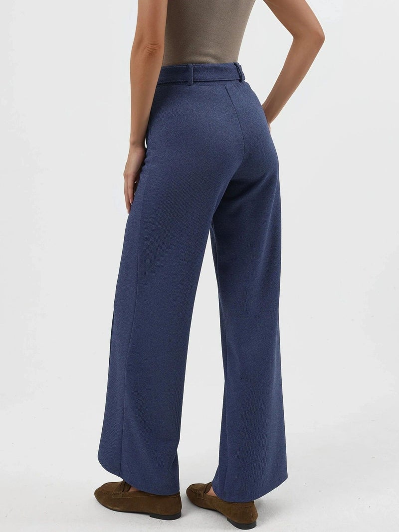 BUSEM High Waist Belted Straight Leg Pants - Image 4