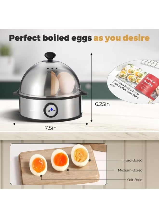 Nova NEB-9001-7 Automatic Egg Boiler, 7 Egg Capacity, 360W, Stainless Steel Electric Cooker - Image 3