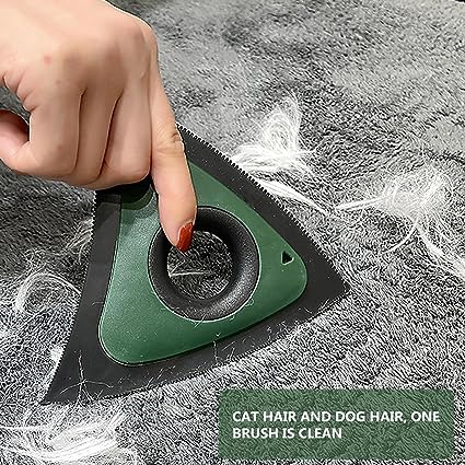Merish Anti-Hair Brush for Cat, Dog, Brush for Removing Animal Hair Brush, Silicone, Washable, Reusable, Brush for Sofa, Car, Carpet, Seat, Bed (Green) - Image 3